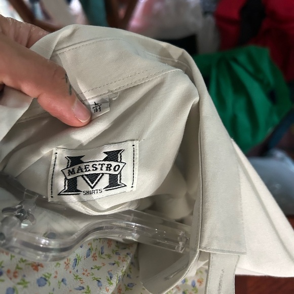 Elegant Light Gray Men's Dress Shirt L 16.5 - Picture 2 of 11